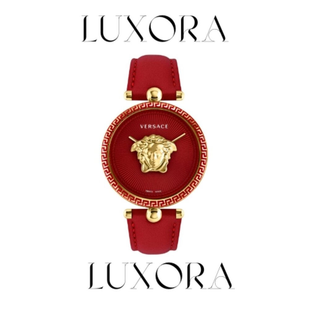 VERSACE Palazzo Empire Strap Watch Wrist watches Luxury Versace RED Watch Gift